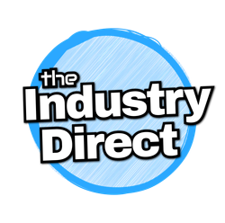 Sharpie and color pencil sketched circle with the words "the Indnsutry Direct" over it