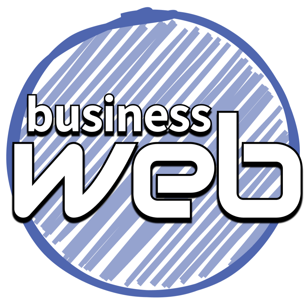 Sharpie and color pencil sketched circle with the words "Business Web" over it